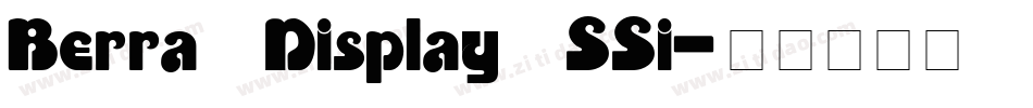 Berra Display SSi字体转换